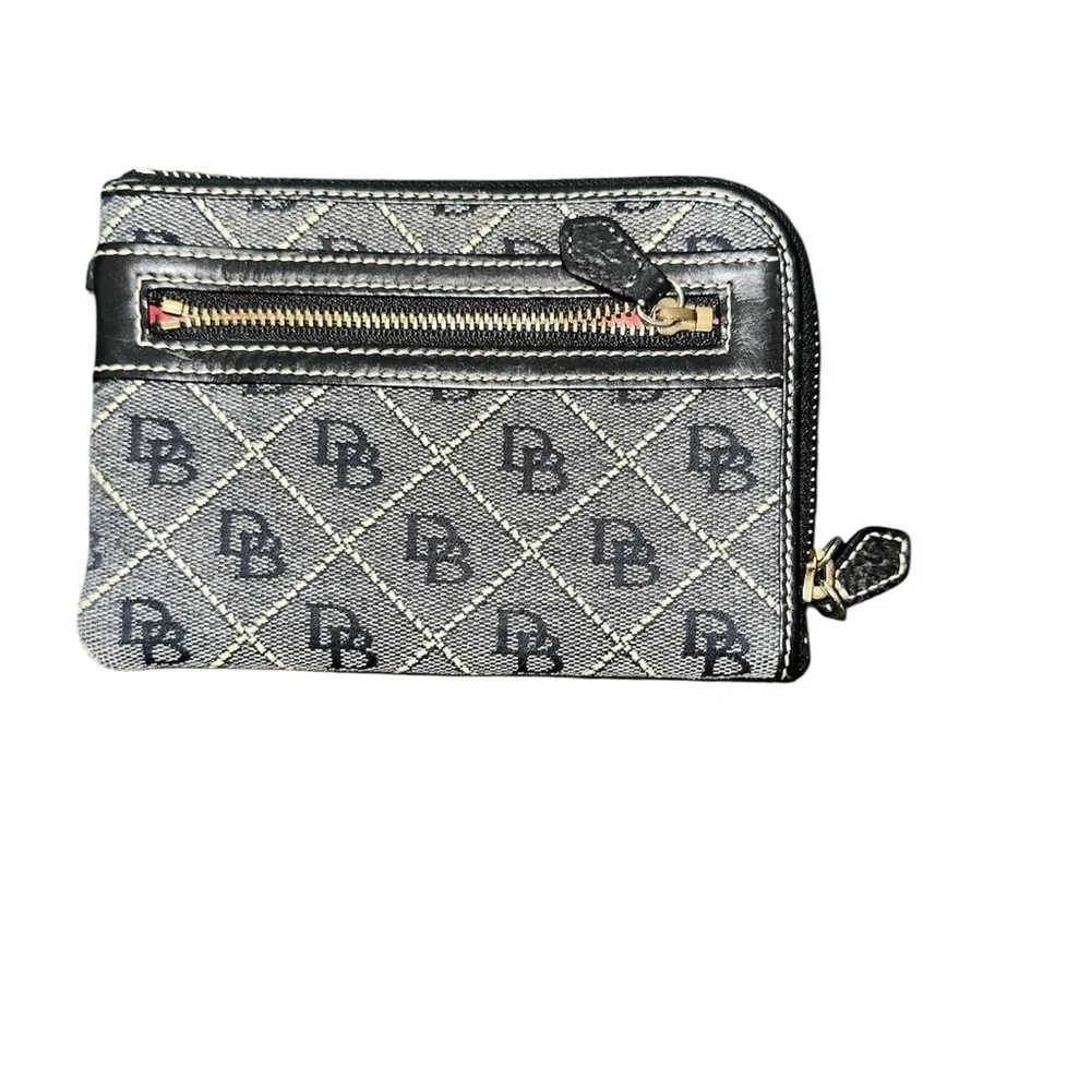 2 Dooney and Bourke Wristlet wallets pebbled leather signature